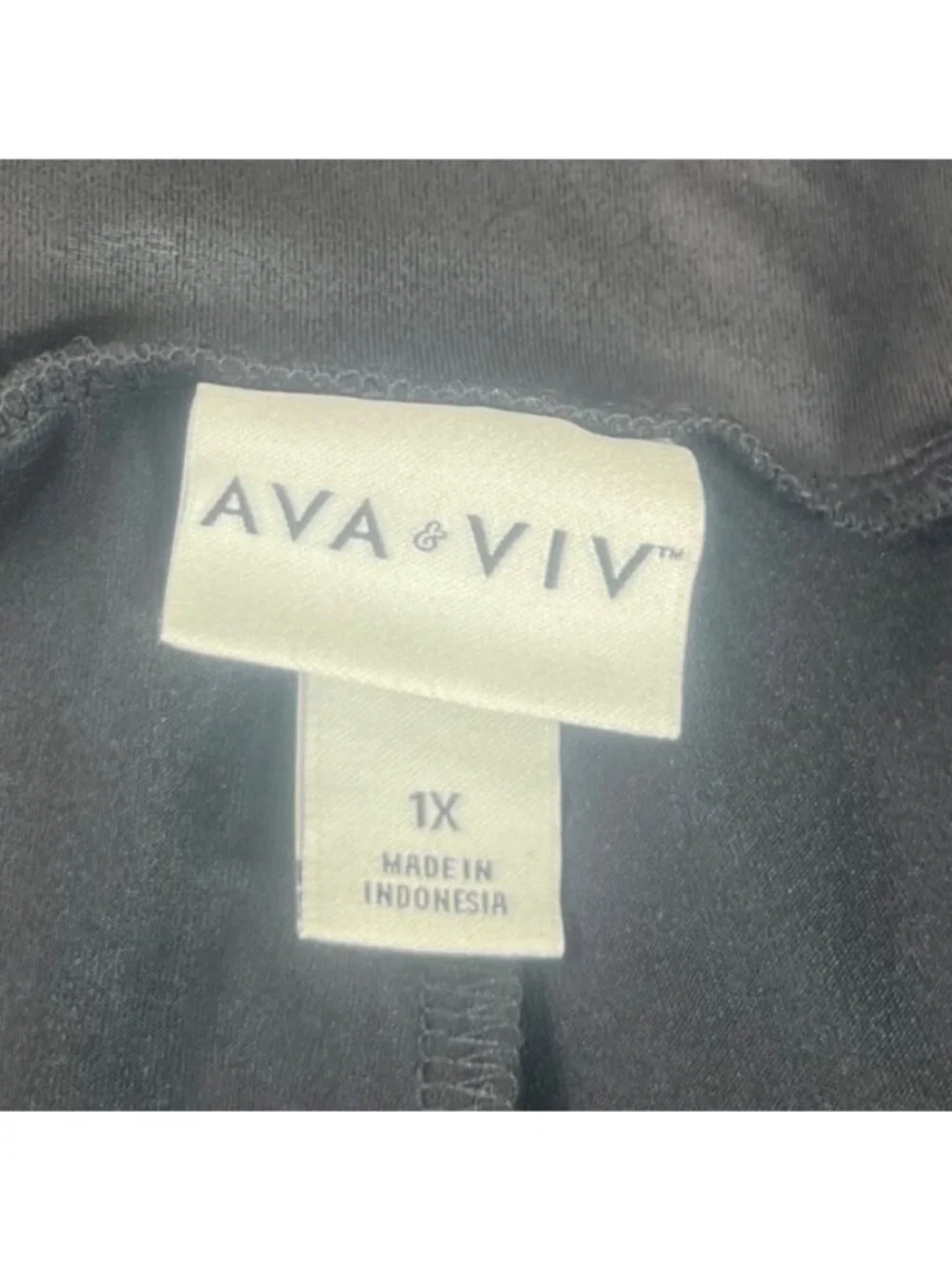 Ava & Viv High Waist Faux Leather Biker Shorts 1X Black New Liquid Shine